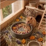 Gamelle nourriture et eau hamster snufy taupe