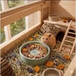 Gamelle nourriture et eau hamster snufy vert menthe