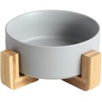 Gamelle ronde en c�ramique pour chien et chat - gamelle sur�lev�e en c�ramique durable pour nourriture ...