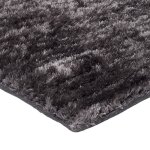 Viking - tapis shaggy � poils longs effet soyeux 120 x 170 cm d�grad� de gris