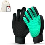 Gant anti - poils pour chats et chiens en silicone + sac de rangement + guide num�rique avec informationsgant ...