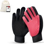 Gant anti - poils pour chats et chiens en silicone + sac de rangement + guide num�rique avec informationsgant ...