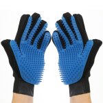 Gants de beaut� pour chien et chat (bleu), gants de brosse d'�pilation doux, gants d'�pilation efficaces, ...