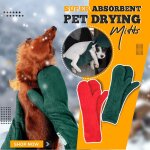 Gants de s��chage pour animaux domestiques, peignoir de bain, serviette de nettoyage, super absorbant, ...