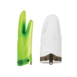 Gant de cuisine en silicone et coton vert