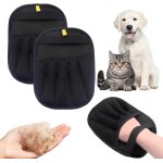 Gants electrostatiques anti - poils chats / chiens 2025 - outil toilettage & d�poussi�reur pour canap�, ...