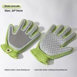 Gant d'�pilation double face pour animaux de compagnie, gants de bain en silicone pour animaux de compagnie, ...