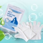 Gants et lingettes jetables pour animaux domestiques, lot de 6 pi�ces, jetables, sans lavage, pour chats ...