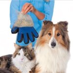Gant magique brosse anti - poils chat ou chien massage