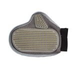 Gant de massage pour chien picots m�tal embouts arrondis, 23x108 cm, gris