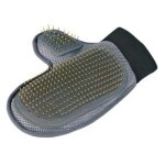 Gant de soin du poil, brosse m�tallique, 18 × 24 cm - 23392