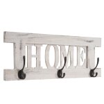 Garde - robe murale home, planche vestiaire, style shabby, vintage, 55x21cm blanc