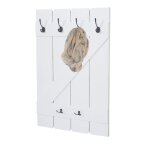 Garde - robe murale hwc - d13, �tag�re de suspension, planche vestiaire, 6 crochets 91x60cm laqu� blanc ...
