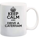 Gardez votre calme et conduisez une tasse a caf� / th� en c�ramique blanche de 11 oz sur le th�me caterham ...