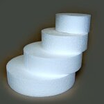 Gâteau rond polystyrène 20cm blanc Gâteau rond polystyrène 20cm blanc