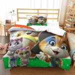 Gatti impression en d parure de couette avec fermeture eclair housse de couette respirante�pour tout ...