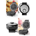 Gaufrier 19 cm 1000 w contrle automatique de la temprature alliage d'aluminium / couleur gris gaufre ...