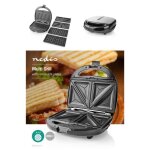 Gaufrier + croque + grill 800w - décor inox - plaques interchangeables - revêtement anti - adhésif - ... Gaufrier + croque + grill 800w - décor inox - plaques interchangeables - revêtement anti - adhésif - ...