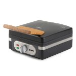 Gaufrier domo do9275w - gaufres rectangulaires 4x7 - inky black