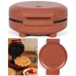 Gaufrier electrique - 1000w - revtement antiadhsif - gaufres en forme de coeur - poigne isolante