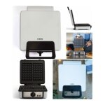 Gaufrier electrique blanc 1200w reve?tement anti - adhe?sif te?moin de chauffe poign�e isolante