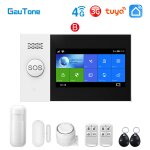 Gautone - systme d'alarme pour la scurit a domicile avec pir, sirne solaire sans fil, prise en charge ...