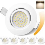 Geyoulux lot de 6 spots encastrables led 6w ip44 extra - plats dimmables 68mm, blanc neutre 4000k, r�glables ...