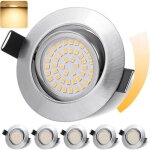 Geyoulux lot de 6 spots led encastrables 6w ip44, extra - plats et dimmables, 3000k blanc chaud, r�glables ...
