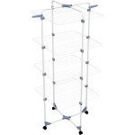 Gimi stendi etendoir modulaire 4 tours 4 �tag�res en acier avec roues grand �tendoir � linge 71 × 71 ...