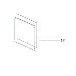 Glace interne cote plus court d'origine four cuisini�re (as0077712 brandt de dietrich sauter)