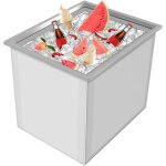 Glacière encastrable en acier inoxydable, seau a glace encastrable de 49, 7 litres, bac a glace autonome ... Glacière encastrable en acier inoxydable, seau a glace encastrable de 49, 7 litres, bac a glace autonome ...