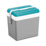 Glaci�re portable eda plastiques 24l gris avec couvercle bleu lagon