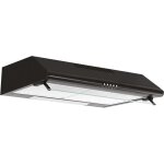 Glem ghc625bk - hotte visire 250m / h 60cm - 3 vitesses - filtres mtal + charbon - eclairage led