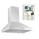 Glem hotte dcorative pyramidale aspirante blanc largeur 60cm dbit d'air 500m3 / h