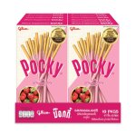 Glico pocky strawberry cream 3x47g snacks japonais approuvés halal biscuit stick Glico pocky strawberry cream 3x47g snacks japonais approuvés halal biscuit stick