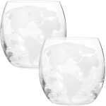 Globe du monde verres a whisky: 2pcs carte du monde verres a nouveaut verres a boissons rhum roches ...