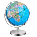 Globe terrestre lumineux avec support - 330, 2 mm - rotation - led - base métal lourd - apprentissage ... Globe terrestre lumineux avec support - 330, 2 mm - rotation - led - base métal lourd - apprentissage ...
