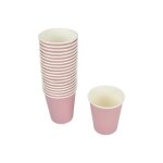 Gobelets en carton - non sp�cifi� - 23 cl - rose clair - set de 20 - vaisselle jetable