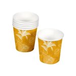 Gobelets en carton - p - jaune - 23 cl - lot de 10 - vaisselle jetable