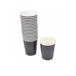 Gobelets en carton - papier - noir - set de 20 - 23 cl - vaisselle jetable
