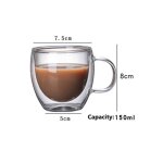 Gobelet créatif en verre transparent, tasse a café, whisky, lait, thé, bière, double paroi, résistant ... Gobelet créatif en verre transparent, tasse a café, whisky, lait, thé, bière, double paroi, résistant ...