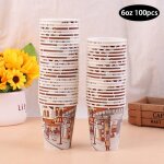 Gobelets jetables en papier pur 6 / 8oz, 100 pi�ces / paquet, tasse de caf�, th�, lait, accessoires pour ...