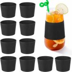Gobelet, manchon en silicone pour verre, 10 pi�ces manchons de protection antid�rapants en silicone, ...