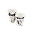 Gobelets en papier - marque inconnue - set de 6 - 25 cl - vaisselle jetable - blanc