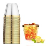 Gobelets en plastique or rose a usage unique 9oz / 250ml, gobelets transparents pour mariage, gobelets ...