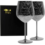 Gobelets a vin en acier inoxydable el�gance antique