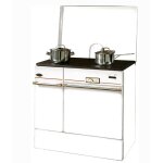 Godin - 240163000810 - cuisinire bois arpge 85cm 10, 5kw buches 50cm blanc dessu 240163blancpoli