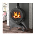Godin - pole  bois fonte 10kw anthracite 410101anth