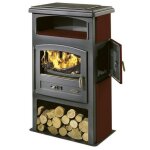 Godin - pole  bois fonte 11kw anthracite / carmin 363102carmin