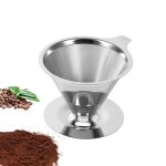 Goutteur de caf� verseur, filtre a caf� sans papier a chute lente, machine a caf� verseur en acier inoxydable, ...